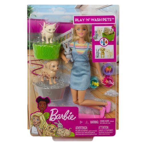 MATTEL FXH11 Barbie Badespaß Spiel-Set Haustiere