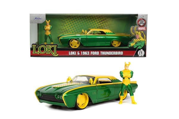 Jada Toys 253225026 1:24 Marvel LokiFord Thunderbird 1