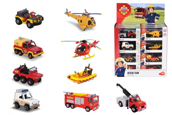 Dickie Toys 203093000 Feuerwehrmann Sam Cashier Fahrzeuge, sortiert
