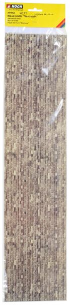 NOCH 57750 H0 TT Mauerplatte Sandstein extra lang, 64 x 15 cm