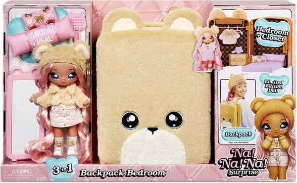 MGA Entertainment 575702EUC Na! Na! Na! Surprise 3-in-1 Backpack Bedroom Series 2 Playset - Sarah Sn