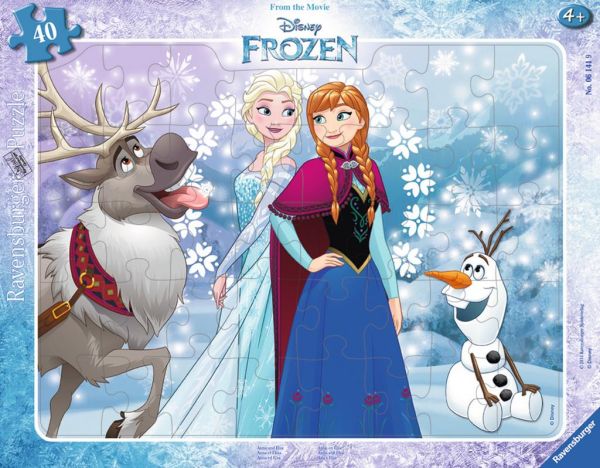 Ravensburger 06141 Puzzle Disney Frozen: Anna und Elsa - 30-48 T. Rahmenpuzzle