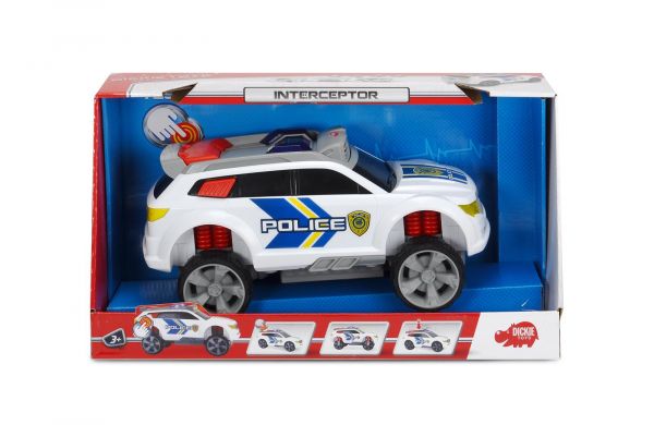 Dickie Toys 203308355 Interceptor Polizeifahrzeug mit Freilauf, ca. 32cm