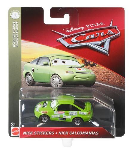 MATTEL FLL76 Disney Cars Die-Cast Nick Aufkleber