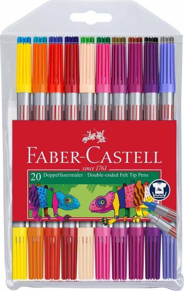 Faber-Castell 151119 Doppelfasermaler, 20 Stück