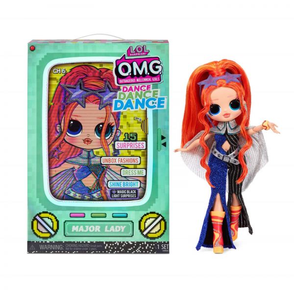 MGA Entertainment 117889EUC L.O.L. Surprise OMG Dance Doll- Major Lady
