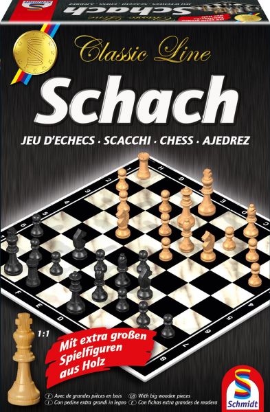 Schmidt Spiele 49082 Classic Line, Schach, mit extra großen Spielfiguren