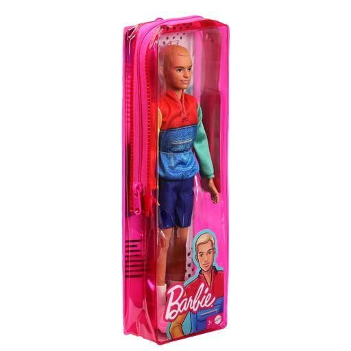 MATTEL GRB88 Barbie Ken Fashionistas Puppe in Blockfarben Jacke, Anziehpuppe
