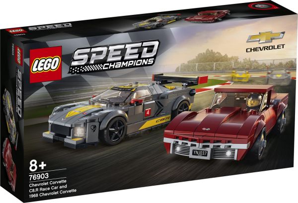 LEGO® Speed Champions 76903 Chevrolet Corvette C8.R und 1968 Chevrolet Corvette