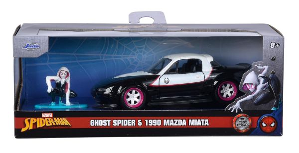 Jada Toys 253223014 1:32 Marvel Ghost Spider 1990 Miata