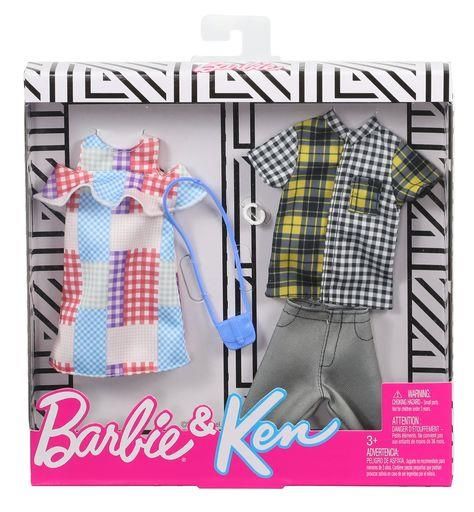 MATTEL GHX72 Barbie Fashions Barbie &amp; Ken Modeset (Vichy)