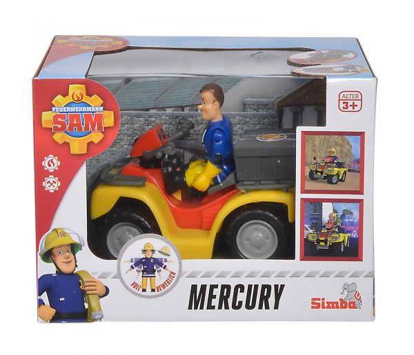 Simba 109257657 Feuerwehrmann Sam Mercury-Quad mit Figur