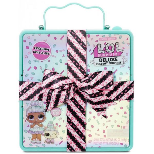 MGA Entertainment 570707E7 L.O.L. Surprise Deluxe Present Surprise- Teal