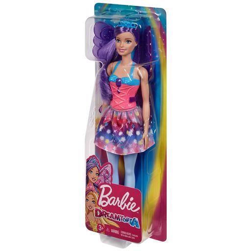 MATTEL GJK00 Barbie Dreamtopia Fee (lila Haare) Puppe mit Flügeln