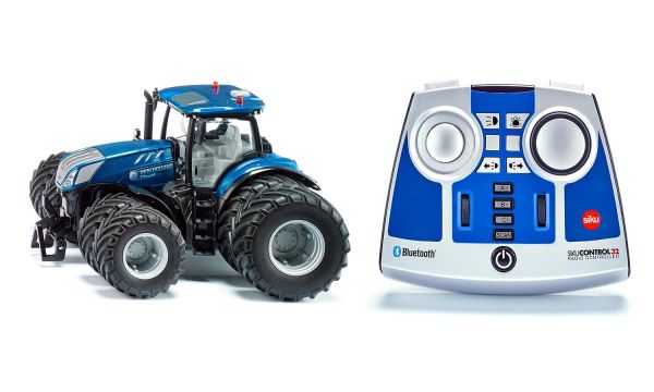 SIKU 6739 1:32 New Holland T7.315 mit Doppelreifen u. Bluetooth App-Steuerung mit Fernsteuerung