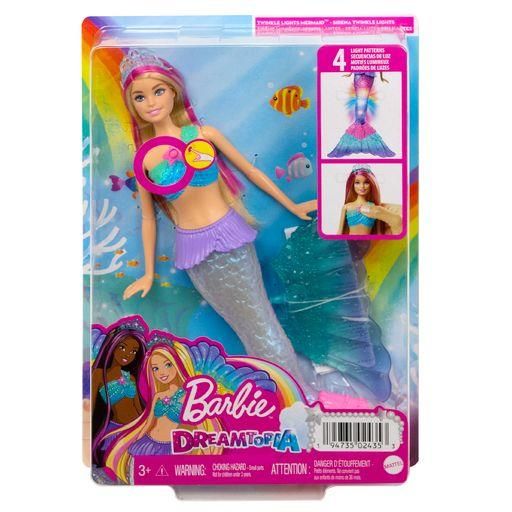 MATTEL HDJ36 Barbie Zauberlicht Meerjungfrau Puppe (leuchtet), Barbie Dreamtopia