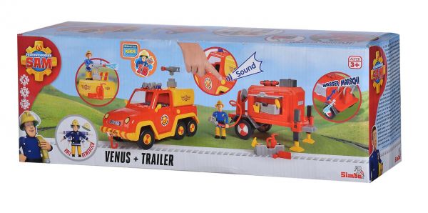 Simba 109251086 Feuerwehrmann Sam - Venus mit Anhänger und Figur