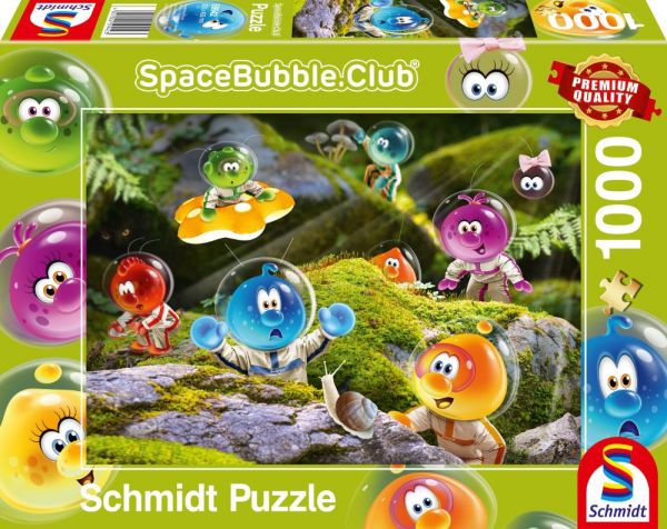 Schmidt Spiele 59942 Puzzle 1000 Teile Spacebubble Club Ankunft im Mooswald