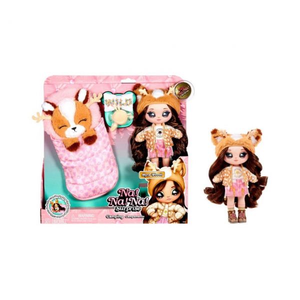 MGA Entertainment 579380EUC Na! Na! Na! Surprise Camping Doll- Myra Woods (Deer)
