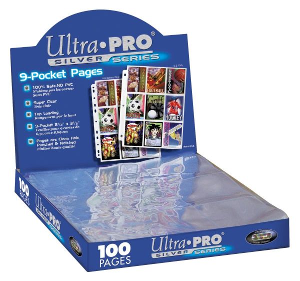 Ultra PRO 81443 9-Pocket Silver Series Pages
