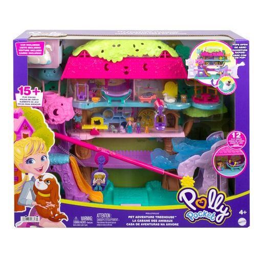 MATTEL HHJ06 Polly Pocket™ Pollyville Tierparty Baumhaus Spielset
