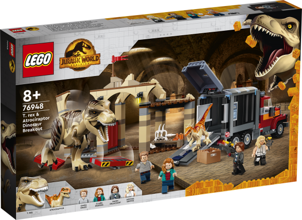 LEGO® Jurassic World™ 76948 T. Rex &amp; Atrociraptor: Dinosaurier-Ausbruch