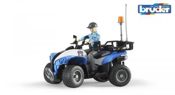 Bruder 63010 Polizei-Quad mit Polizistin und Ausstattung