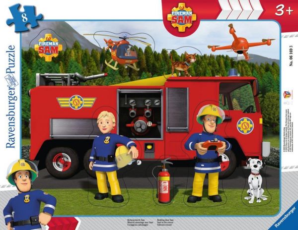 Ravensburger 06169 Kinderpuzzle Feuerwehrmann Sam, Rettung durch Sam, 8 Teile