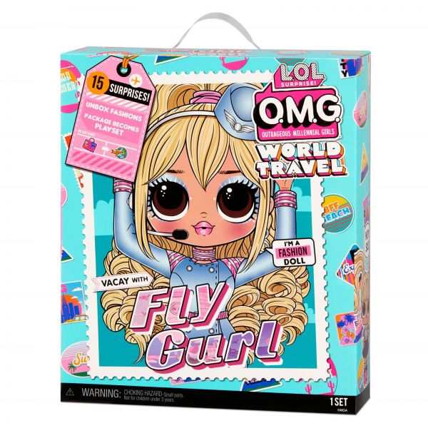MGA Entertainment 579168EUC L.O.L. Surprise OMG Travel Doll- Fly Gurl