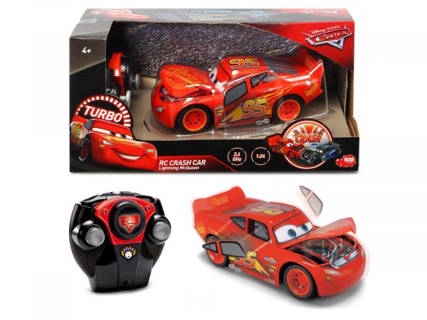 Dickie Toys 203084018 RC Cars 3 Lightning McQueen Crazy Crash