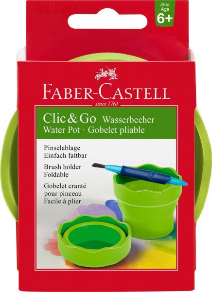 Faber-Castell 181570 Wasserbecher CLIC &amp; GO, hellgrün
