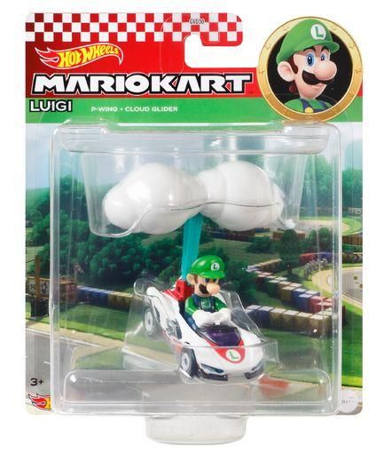 HOT WHEELS GVD35 Hot Wheels Mario Kart Luigi P-Wing Cloud Glider